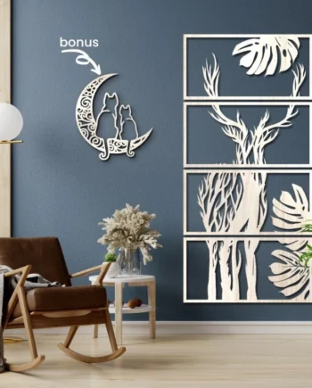 Aesthetic wooden wall decorations, living room wall decorations, aesthetic wall displays
