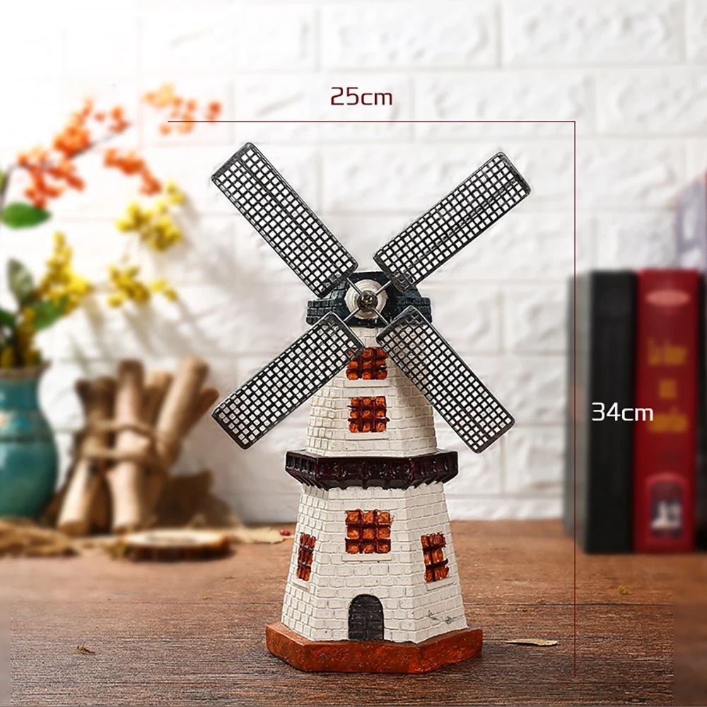 Nostalgic Dutch Windmill Small Nordic Creative Ornaments American Decor Home Living Room Wine Cabinet Entrance Study Tv Crafts Decoration