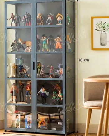LULU Display Cabinet Glass Acrylic Showcase 3/4/5 Layers Furniture Storage Cabinet Almari Kaca