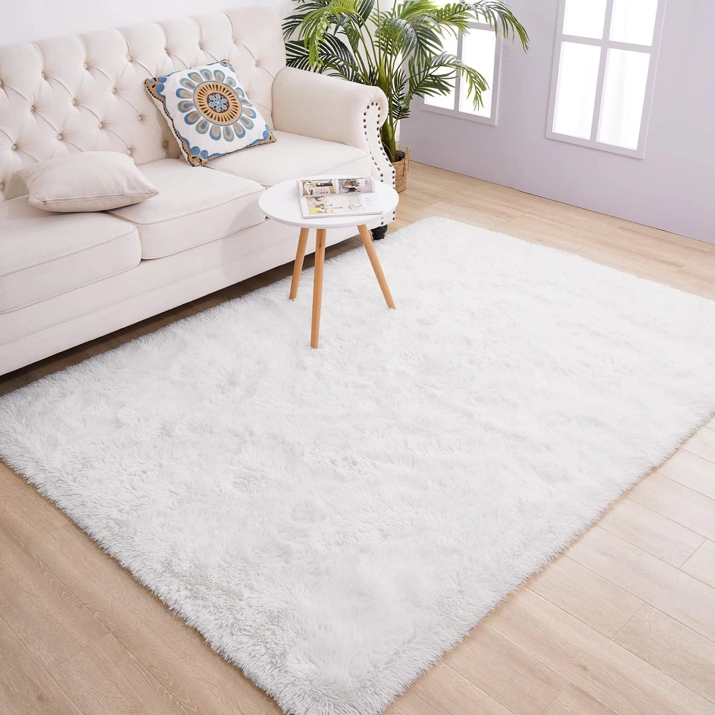 Soft Rug For Bedroom Living Room Plush Fluffy Rugs , Shag Furry Runner Rug Carpet for Room