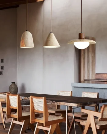 Japanese Wabi-Sabi Style Bedroom Pendant Light - Nordic Retro Café & Bar Counter Hanging Lamp for Home Decor